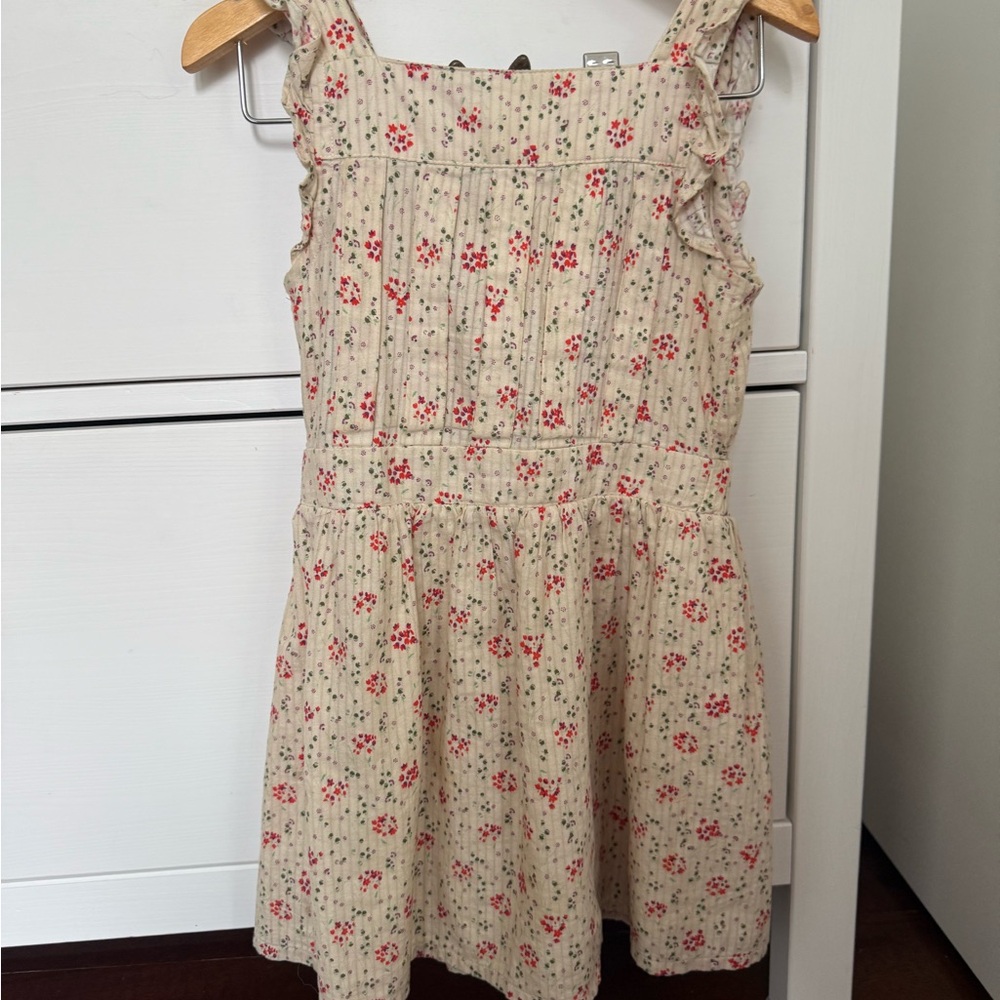 Cyrillus Cream and Red Floral Kids Dress
